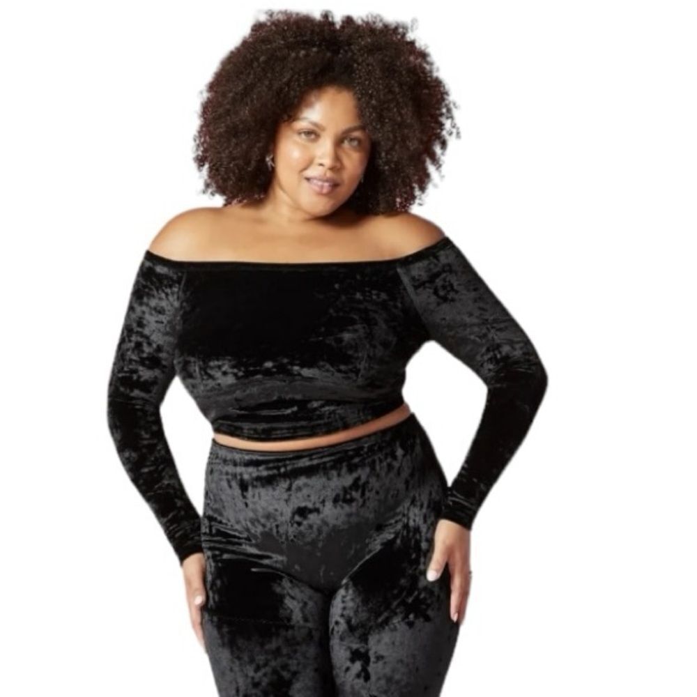 Yitty Fabletics Plusshy Shaping Top 3X in Iconic Black NWT